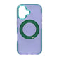 Iridescent Shockproof Case with 360-degree Rotatable Kickstand For iPhone 17 Purple