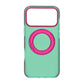 Iridescent Shockproof Case with 360 degree Rotatable Kickstand For iPhone 17 Pro Green