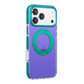 Iridescent Shockproof Case with 360 degree Rotatable Kickstand For iPhone 17 Pro Purple