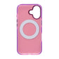 Iridescent Shockproof Case with 360-degree Rotatable Kickstand For iPhone 17 Rose Red