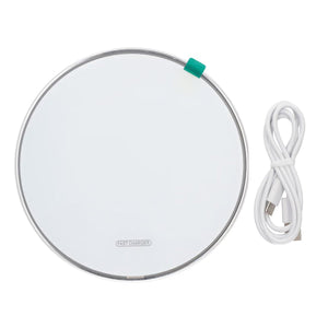 White Wireless Charger 15W Thin Aircraft Aluminum with Computer Controlled Technology for Fast Charging/Type c