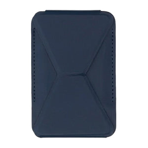 Foldable Ultra Thin Magnetic Cardholder Phone Kickstand Blue