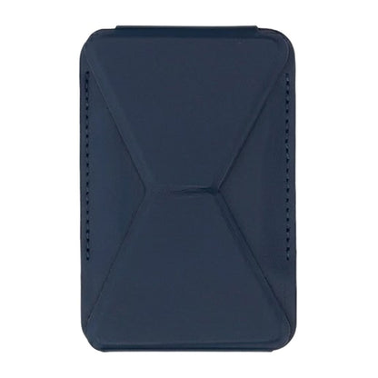 Foldable Ultra Thin Magnetic Cardholder Phone Kickstand Blue