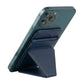 Foldable Ultra Thin Magnetic Cardholder Phone Kickstand Blue