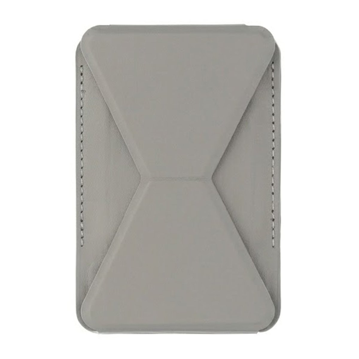 Foldable Ultra Thin Magnetic Cardholder Phone Kickstand Light Gray