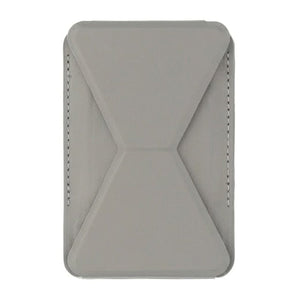 Foldable Ultra Thin Magnetic Cardholder Phone Kickstand Light Gray