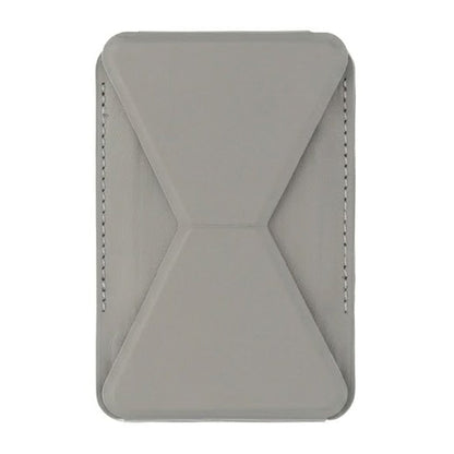 Foldable Ultra Thin Magnetic Cardholder Phone Kickstand Light Gray