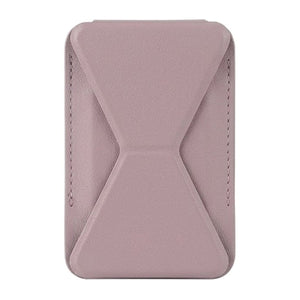 Foldable Ultra Thin Magnetic Cardholder Phone Kickstand Light Pink