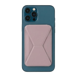 Foldable Ultra Thin Magnetic Cardholder Phone Kickstand Light Pink