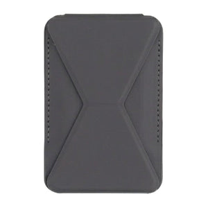 Foldable Ultra Thin Magnetic Cardholder Phone Kickstand Dark Gray