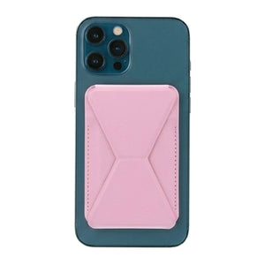 Foldable Ultra Thin Magnetic Cardholder Phone Kickstand Dark Pink