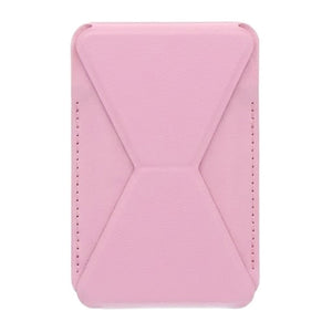 Foldable Ultra Thin Magnetic Cardholder Phone Kickstand Dark Pink
