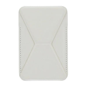Foldable Ultra Thin Magnetic Cardholder Phone Kickstand White